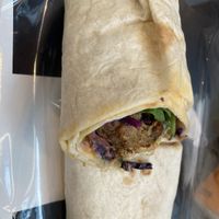 Falafel and hummus wrap  at London Transport Museum in London