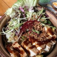Tokio drift bowl with tofu and udon noodles  at Büffel & Koi in Stuttgart