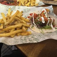 Vegan zeafood tacos  at Head of Steam in Birmingham