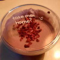 Raspberry mousse at Eden Jaxx - Nørrebro in Copenhagen