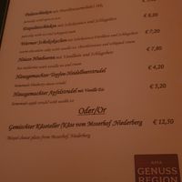 Nachspeisen Menü at KulmiNarium in Haus
