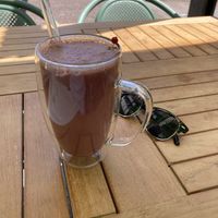 Pink(ish)-Healthy-Glow-Smoothie with extra hemp protein   at Energetic Life  in Stuttgart