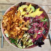 pink quinoa bowl  at Energetic Life  in Stuttgart