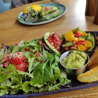 Tapas variation and mango avocado sandwich at Energetic Life  in Stuttgart