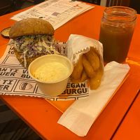 Burger Maré no combo com batata e mate da casa! at Vegan Ti Burguer  in Rio De Janeiro