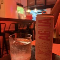 Sparking water   at Vegan Ti Burguer  in Rio De Janeiro