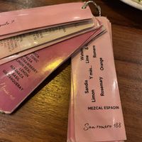 Drink menu😄 at Mezcal & Sal in Puerto Vallarta