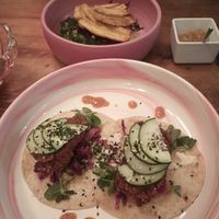 Fried oyster mushroom tacos at Mezcal & Sal in Puerto Vallarta