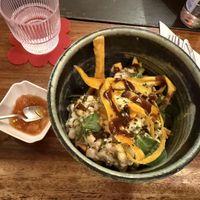 Vegan Poutine Mezclado  at Mezcal & Sal in Puerto Vallarta