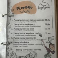 Menu  at Pod Przykrywką in Wroclaw