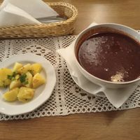 Ukrainian borscht ❤️❤️ at Pod Przykrywką in Wroclaw