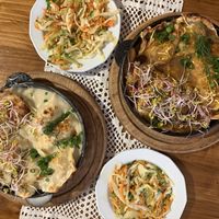 vegan baked dumplings  at Pod Przykrywką in Wroclaw