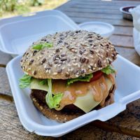 Beetroot burger  at FED BY NATURE in Limassol