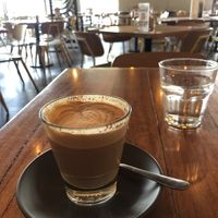 Bonsoy latte  at Cafe Qu Bah in Morwell