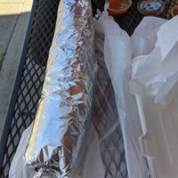 Vegan California burrito at Salsas Taco Bar in Santa Cruz