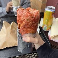 Vegan Cali burrito  at Salsas Taco Bar in Santa Cruz