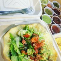 Black bean taco salad at Salsas Taco Bar in Santa Cruz