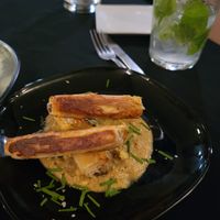 Mushroom cigars with pistachio cream at Roatan Oasis in Roatan