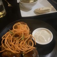 Firecracker cauliflower and dal  at Roatan Oasis in Roatan
