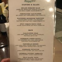 Vegan/Vegetarian menu at Buccanos in Cozumel