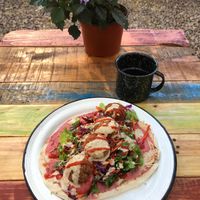 The Shiba falafel wrap is a must try!! at Planeta Veggie in La Paz