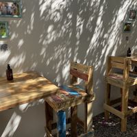 Cute courtyard  at Planeta Veggie in La Paz