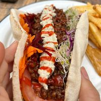 Athena wrap   at Planeta Veggie in La Paz