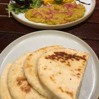 Hommus & Pita Bread  at Cinnamon & Co in West End