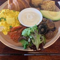 the Amelie with added mushies and avo   at Cinnamon & Co in West End