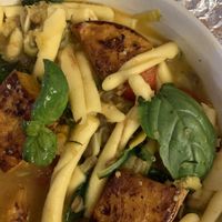 Twisted pasta with pumpkin sauce.  at Cinnamon & Co in West End