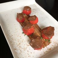 Chocolate strawberries. Sooo healthy and delicious  at Crucina Restaurante in Madrid