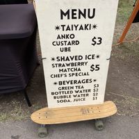 Vegan taiyaki and shave ice  at O'z Kitchen in Kealakekua