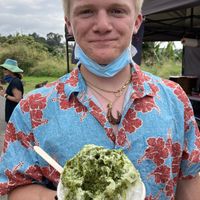 Matcha shave ice  at O'z Kitchen in Kealakekua