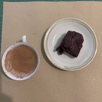 Coffee and chocolate cake  at SA.NA. Pastificio Artigianale in Melegnano