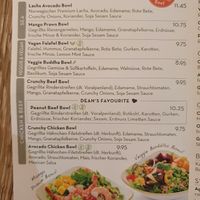 Karte T3 #Veganuary at Dean & David - Lister Meile in Hannover