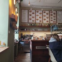 Interior at Můj Bagel in Prague