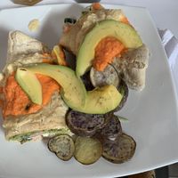 Falafel wrap at Govinda Lila in Cusco
