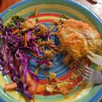 Lasagna (not the best pic, started eating before taking it) at Govinda Lila in Cusco