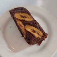 Chocolate con plátano at Govinda Lila in Cusco