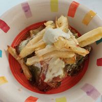 Lasagna at Govinda Lila in Cusco