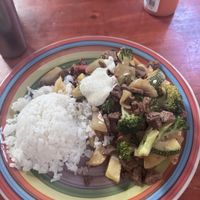 Saltado de soya   at Govinda Lila in Cusco