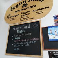 menu options  at Govinda Lila in Cusco