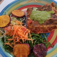 Lasagna at Govinda Lila in Cusco