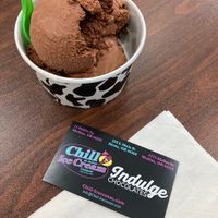 Vegan Chocolate Lavender Ice Cream  at Chill Artisan Ice Cream in Akron