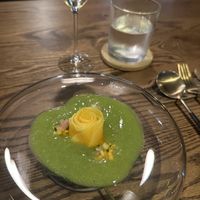 Pickled papaya and gazpacho   at natuRe waikiki in Honolulu