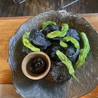 Charcoal battered heart of palm beignets   at natuRe waikiki in Honolulu