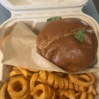 Soul survivor and curlies   at Trap Vegan in Detroit