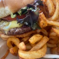 “Soul Survivor” with curly fries  at Trap Vegan in Detroit