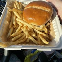 Soul survivor with truffle fries   at Trap Vegan in Detroit