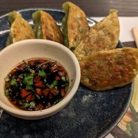 Vegetable gyozas at Wagamama in Bolton